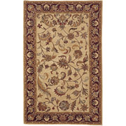 Yale Collection 2' x 3' Area Rug, Ivory/Red