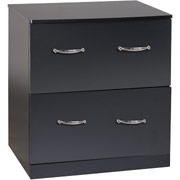 Z-Line 2 Drawer Wood Lateral File Cabinet, Black