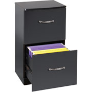 Z-Line 2 Drawer Wood Vertical File Cabinet, Black