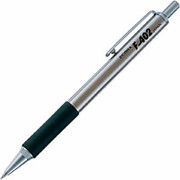 Zebra F-402 Retractable Ballpoint Pens, Fine Point, Black