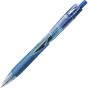 Zebra Kendo Retractable Gel-Ink Pens, Medium Point, Blue, Dozen