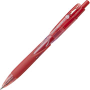 Zebra Kendo Retractable Gel-Ink Pens, Medium Point, Red, Dozen