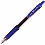 Zebra Sarasa Retractable Gel-Ink Pens, Bold Point, Blue, Dozen