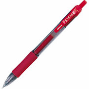 Zebra Sarasa Retractable Gel-Ink Pens, Medium Point, Red, Dozen