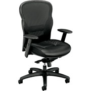 basyx Leather Executive Chair with Mesh Back