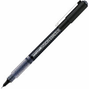 uni-ball Vision Exact Rollerball Pens, Fine Point, Black, Dozen