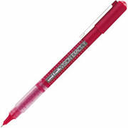 uni-ball Vision Exact Rollerball Pens, Fine Point, Red, Dozen