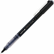 uni-ball Vision Exact Rollerball Pens, Micro Point, Black, Dozen